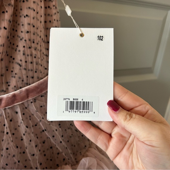 NWT Mac Duggal 20776 Tulle Ruffle Tiered Polka Dot Dress - Picture 7 of 11